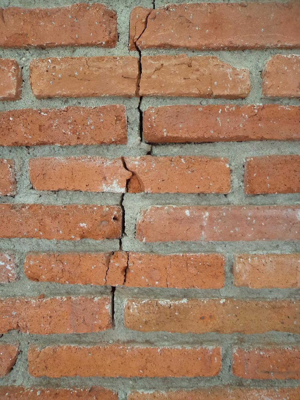 brick, crack, cut, construction, bricklayer, foundation, strong, hard, material, pattern, beautiful wallpaper, concrete, structure, background, wall, brown construction, iphone wallpaper